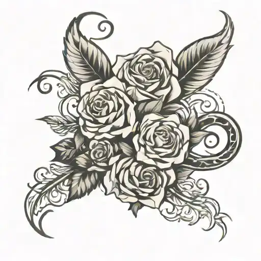 Design a tattoo that integrates the phrase "WITHOUT YOU, I AM NOT ME" prominently and elegantly, artistically intertwining tattoo design idea
