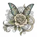 Design a tattoo that integrates the phrase "WITHOUT YOU, I AM NOT ME" prominently and elegantly, artistically intertwining tattoo design idea