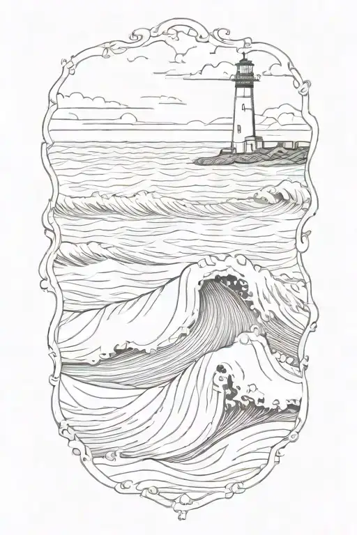 CAPE COD, WAVE, BEACH tattoo design idea
