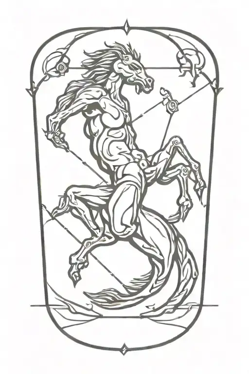 sagittarius scorpio 19 tattoo design idea