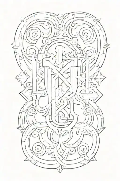 roman numberals XIX tattoo design idea
