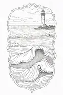 CAPE COD, WAVE, BEACH tattoo design idea