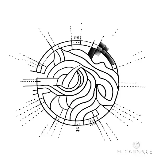 A minimalist design of a person walking towards a glowing horizon, representing the journey of self-improvement and growth tattoo design idea