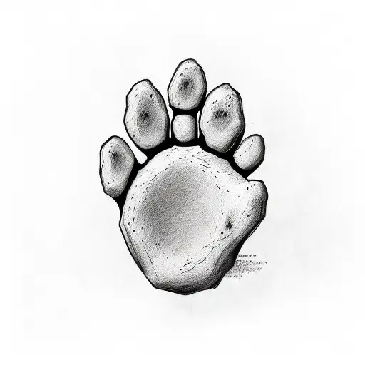 Sephia Forest Bear Paw Tattoo Design - Tattapic®