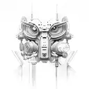 A detailed david martinez from cyberpunk edgerunners tattoo design idea