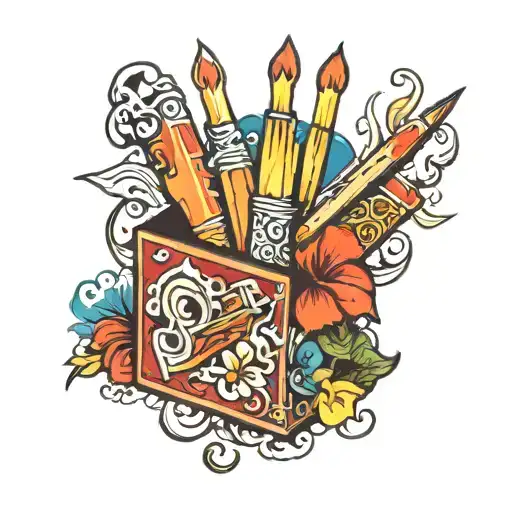 box of matches tattoo design idea