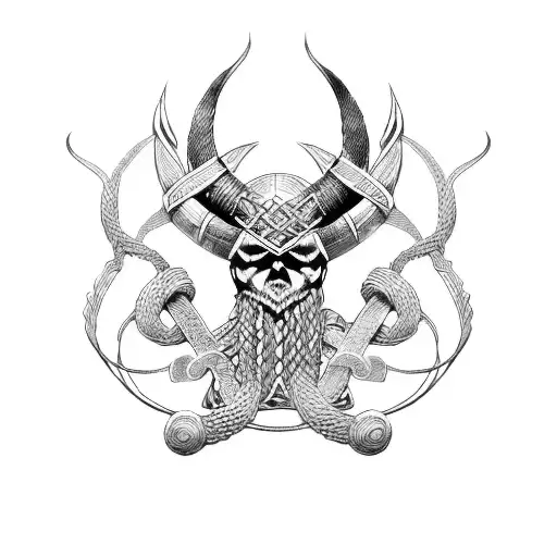 viking braid pattern tattoo design idea