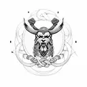 viking braid pattern tattoo design idea
