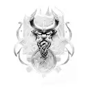 viking braid pattern tattoo design idea