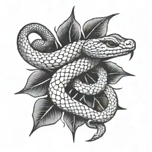 snake eating a sun  tattoo design idea