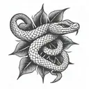 snake eating a sun  tattoo design idea