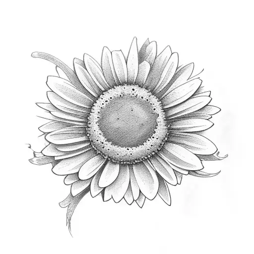 name Tate with daisy  tattoo design idea
