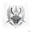 odin,2 ravens tattoo design idea