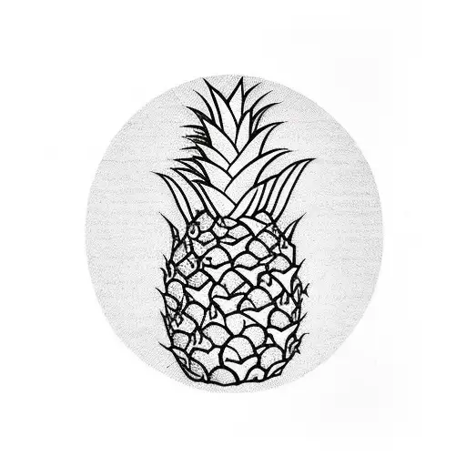 Pineapple tattoo design idea