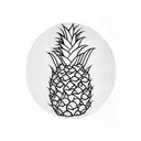 Pineapple tattoo design idea