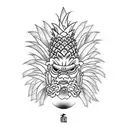 Pineapple tattoo design idea