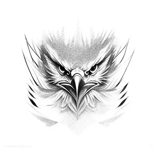 abstract eagle tattoo design idea
