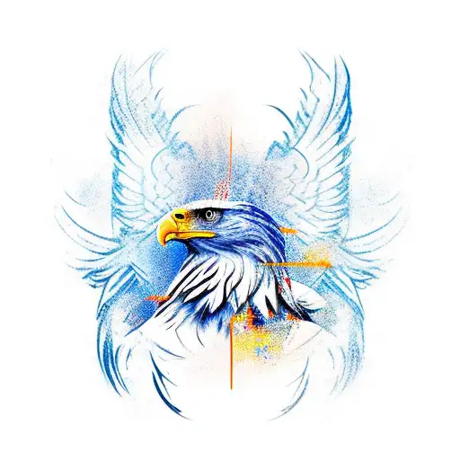 abstract eagle with wings (shoulder tattoo) tattoo design idea
