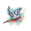 abstract eagle tattoo design idea