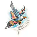 abstract eagle tattoo design idea