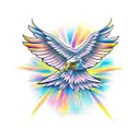 abstract eagle tattoo design idea