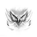 abstract eagle tattoo design idea
