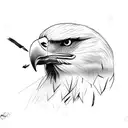 abstract eagle tattoo design idea