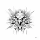 abstract eagle tattoo design idea