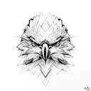 abstract eagle tattoo design idea