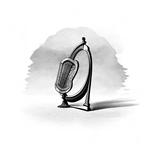 Irish harp tattoo design idea