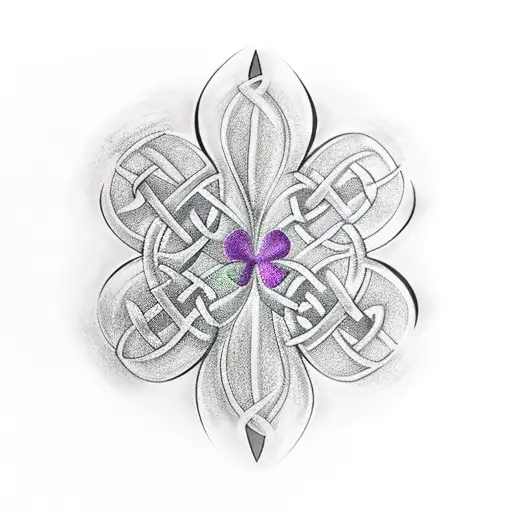 Celtic fc four leaf clover tattoo design idea