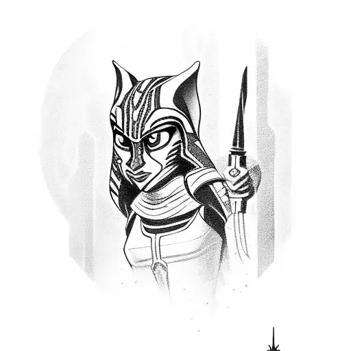 Ahsoka Tano after Order 66 tattoo design idea