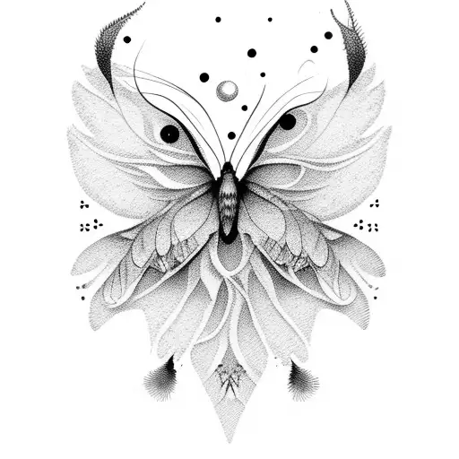 A quote surrounded by delicate bird silhouettes tattoo design idea