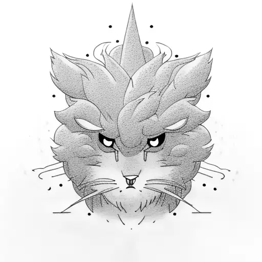 cartoon bread with ghibli tattoo design idea