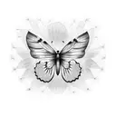 Butterfly dandelion tattoo design idea