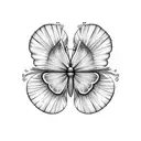 Butterfly dandelion tattoo design idea
