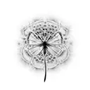 Butterfly dandelion tattoo design idea