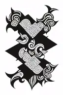 Tribal and Greece style tattoo design idea