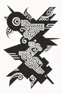 Tribal and Greece style tattoo design idea
