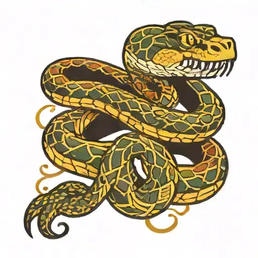 snake wrapping around edge of wrist  tattoo design idea