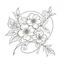  Bouquetof the leo virgo Aquarius taurus flowers  tattoo design idea