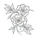  Bouquetof the leo virgo Aquarius taurus flowers  tattoo design idea