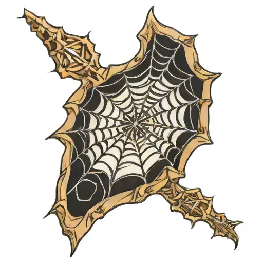 realism spider web elbow tattoo design idea