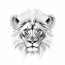 lion head feather three birds flying tattoo design idea