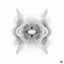 A visual representation of sound waves merging with neon lights tattoo design idea