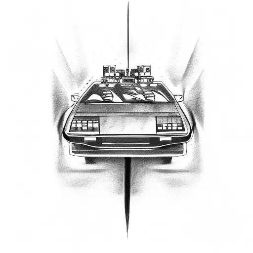 delorean tattoo design idea