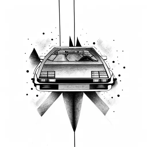 delorean tattoo design idea
