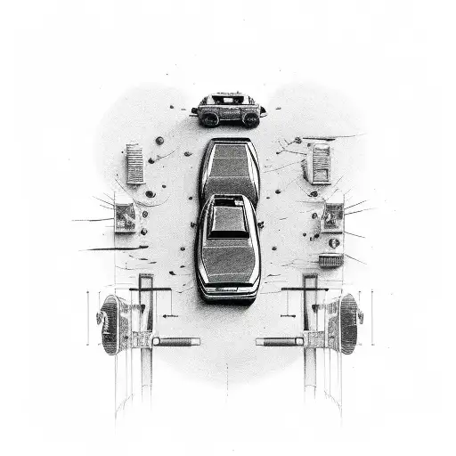 delorean tattoo design idea