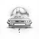 delorean tattoo design idea