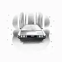 delorean tattoo design idea